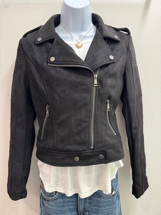Faux Suede Moto Jacket LA Coalition