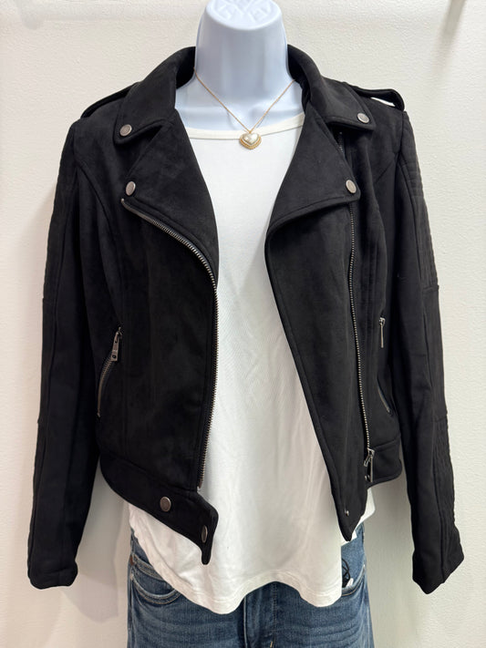 Faux Suede Moto Jacket LA Coalition