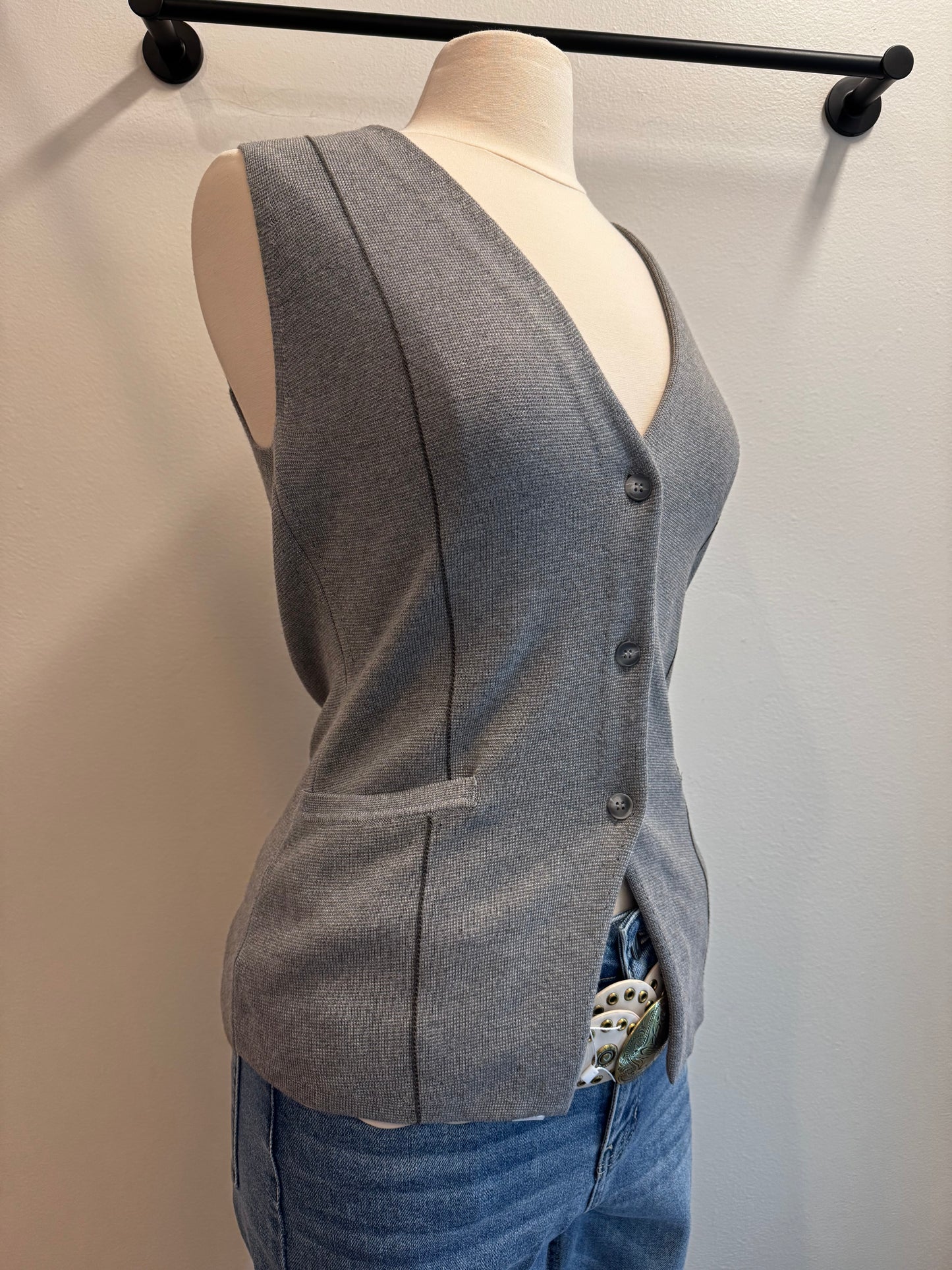 Button Down Front Sweater Vest