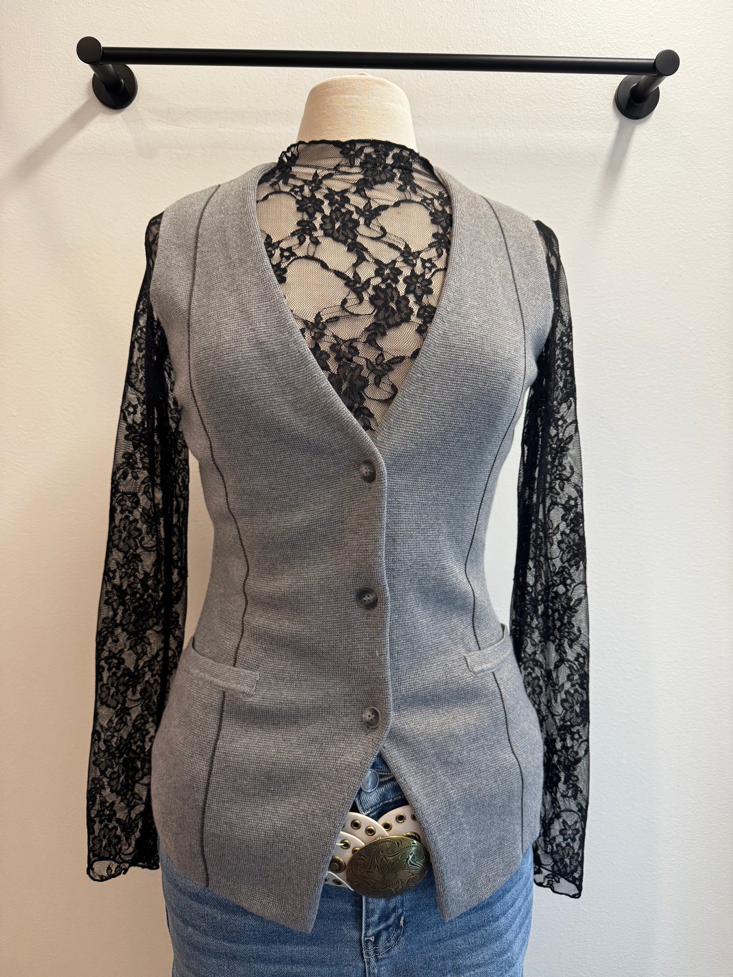 Button Down Front Sweater Vest
