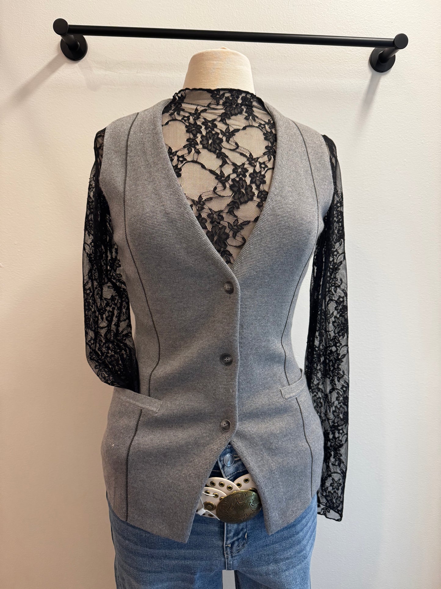Button Down Front Sweater Vest