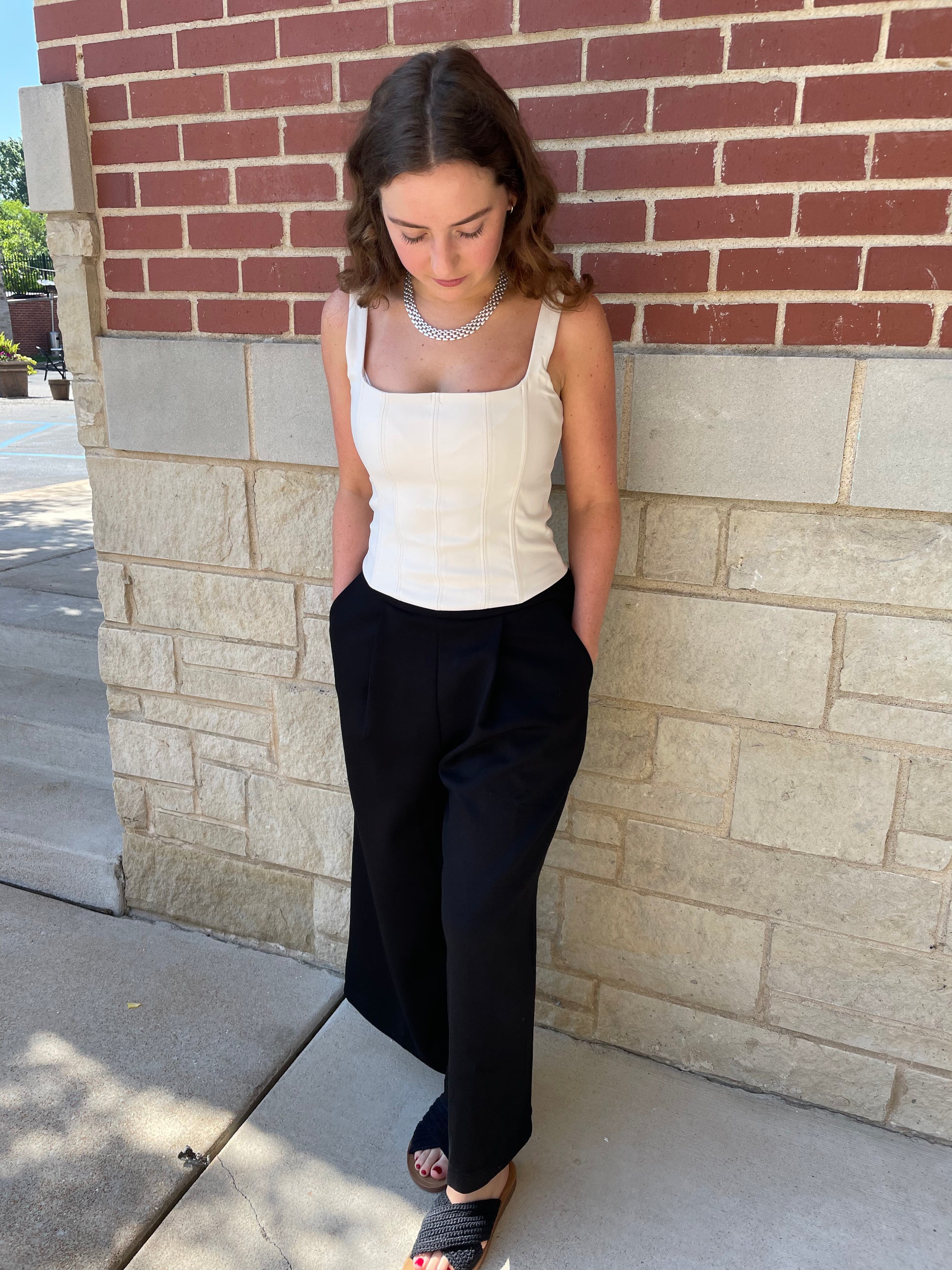 Butter Modal High Rise Wide Leg Culotte Before You Collection