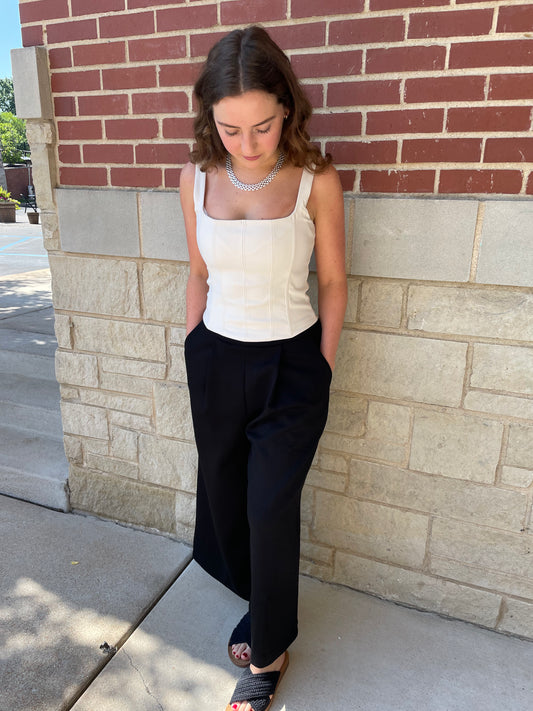 Butter Modal High Rise Wide Leg Culotte Before You Collection