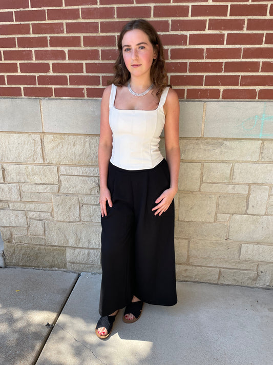 Butter Modal High Rise Wide Leg Culotte Before You Collection