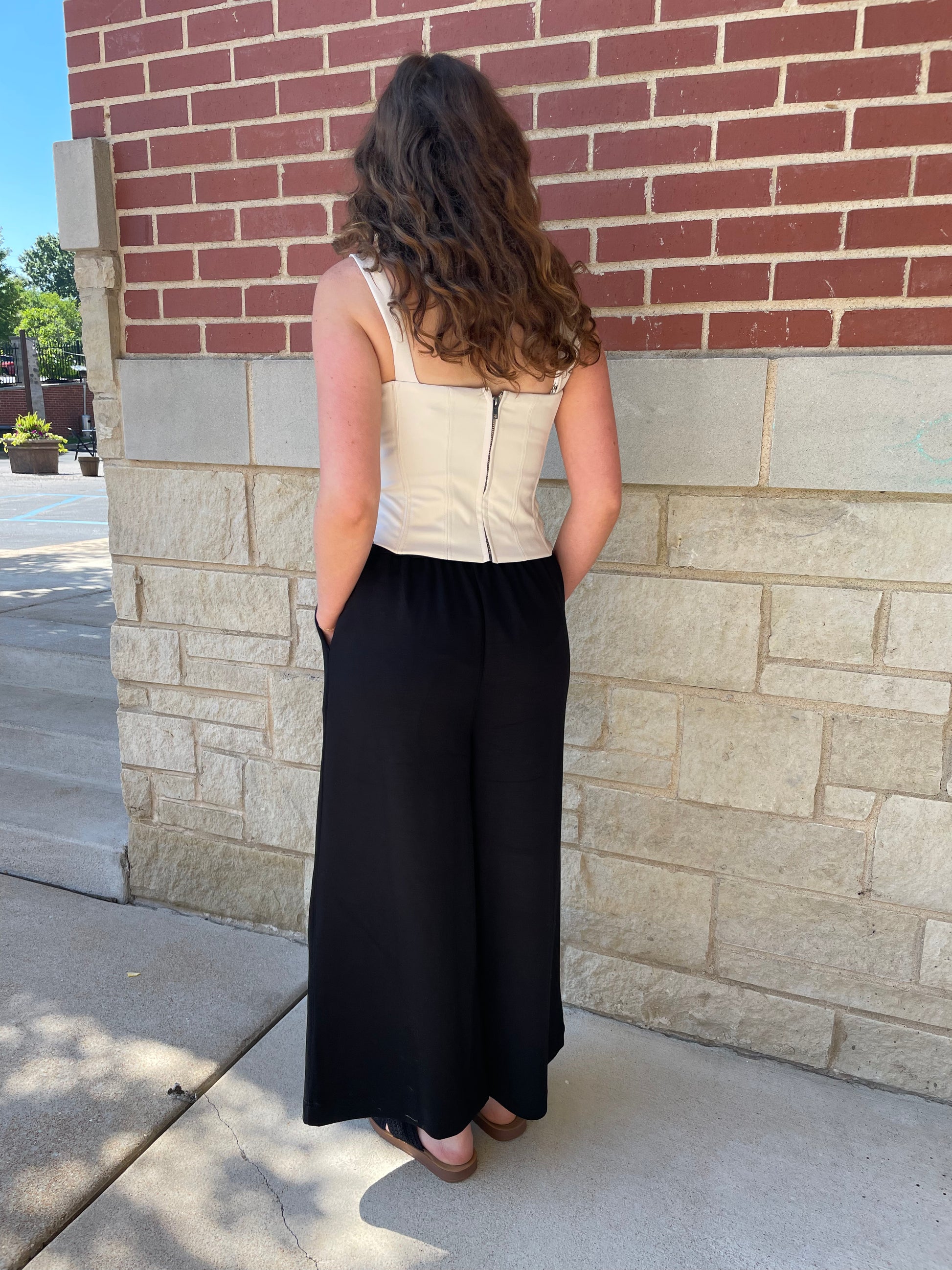 Butter Modal High Rise Wide Leg Culotte Before You Collection