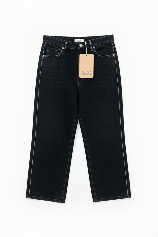 Denim Jeans with Leopard Detail