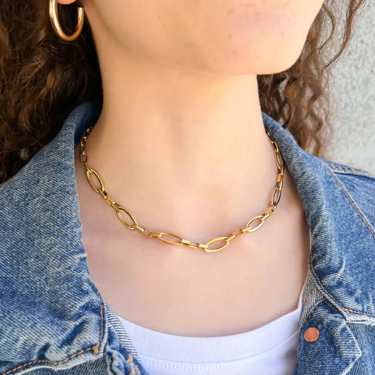 Bold Paperclip Chain Necklace