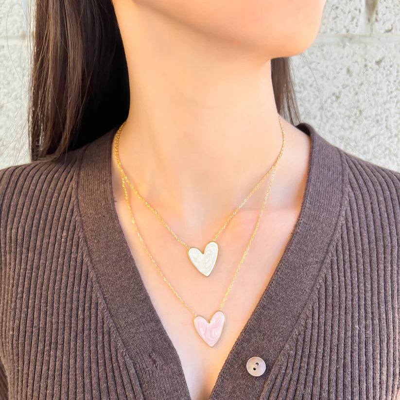 Opal Heart Necklace