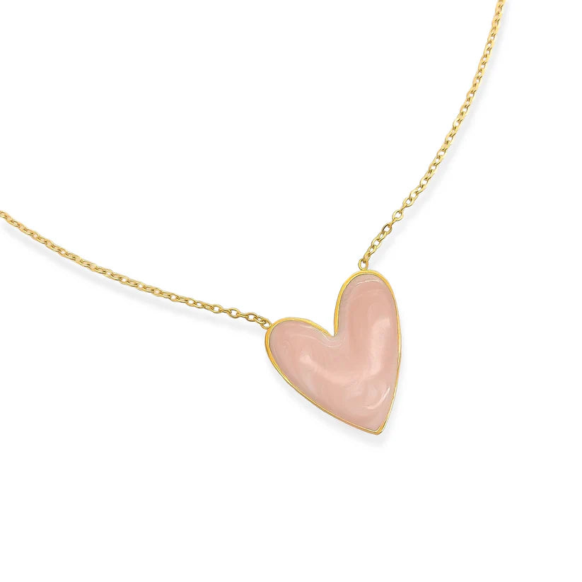 Opal Heart Necklace