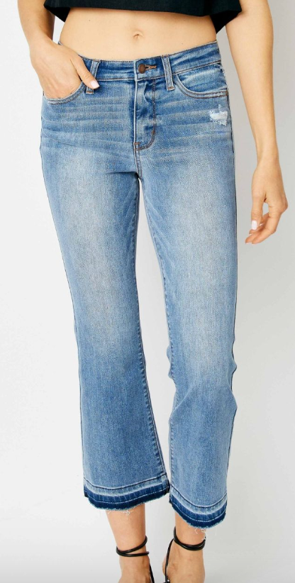 Mid-Rise Cropped Bootcut Release Hem Judy Blue