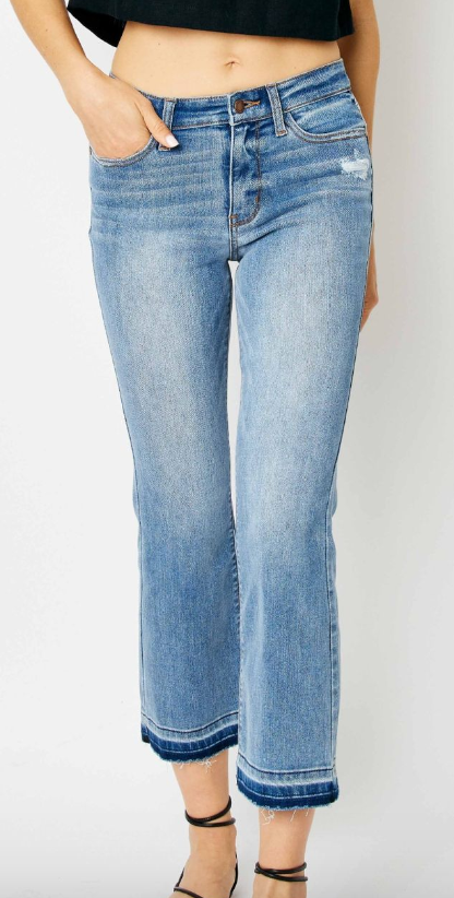 Mid-Rise Cropped Bootcut Release Hem Judy Blue