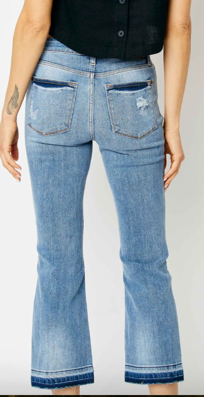 Mid-Rise Cropped Bootcut Release Hem Judy Blue