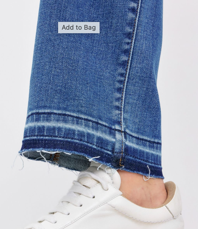Mid-Rise Dark Wash Dad Jean Judy Blue