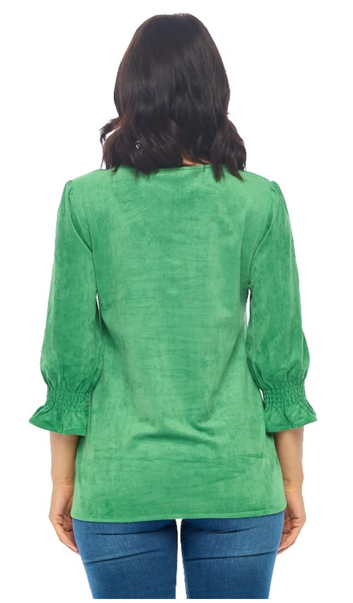 Smocked Bell Sleeve Top Aryeh