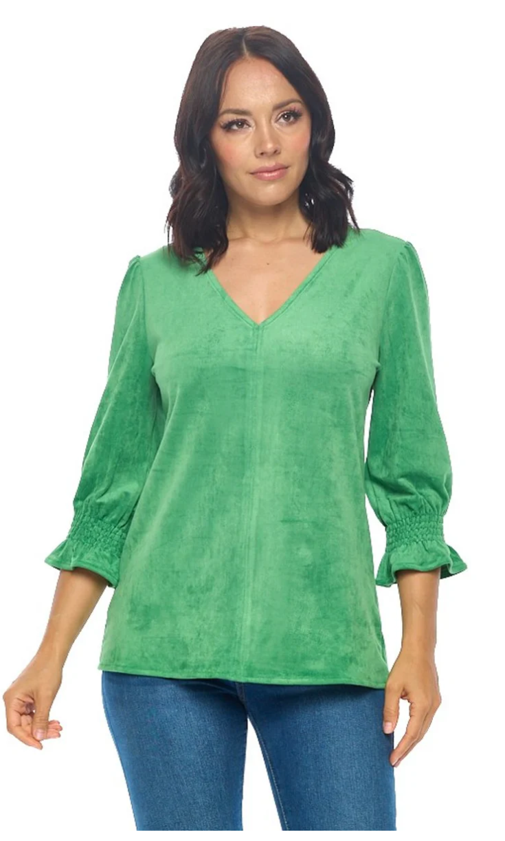 Smocked Bell Sleeve Top Aryeh