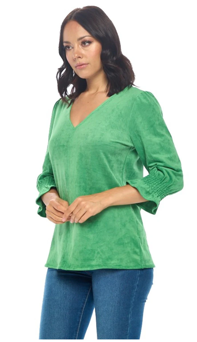 Smocked Bell Sleeve Top Aryeh