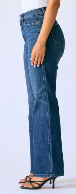 Mid-Rise Petite Straight Tummy Control Classic Jeans