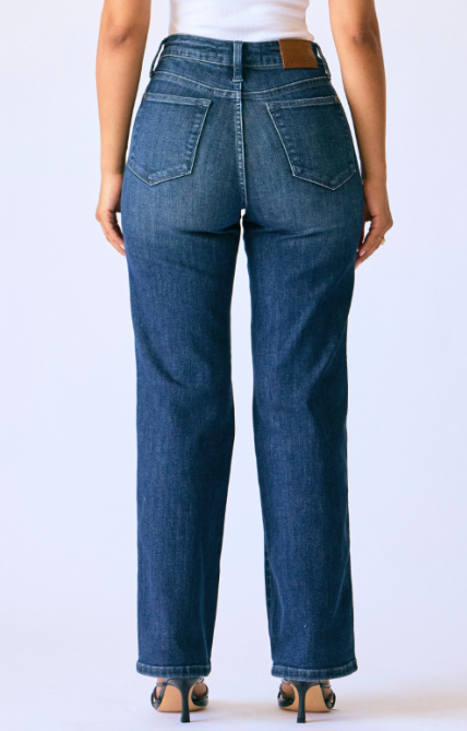 Mid-Rise Petite Straight Tummy Control Classic Jeans