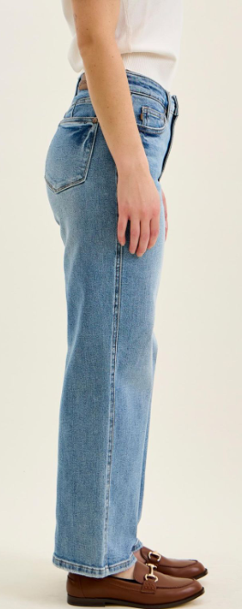 Mid-Rise Petite Tummy Control Vintage Wash Straight