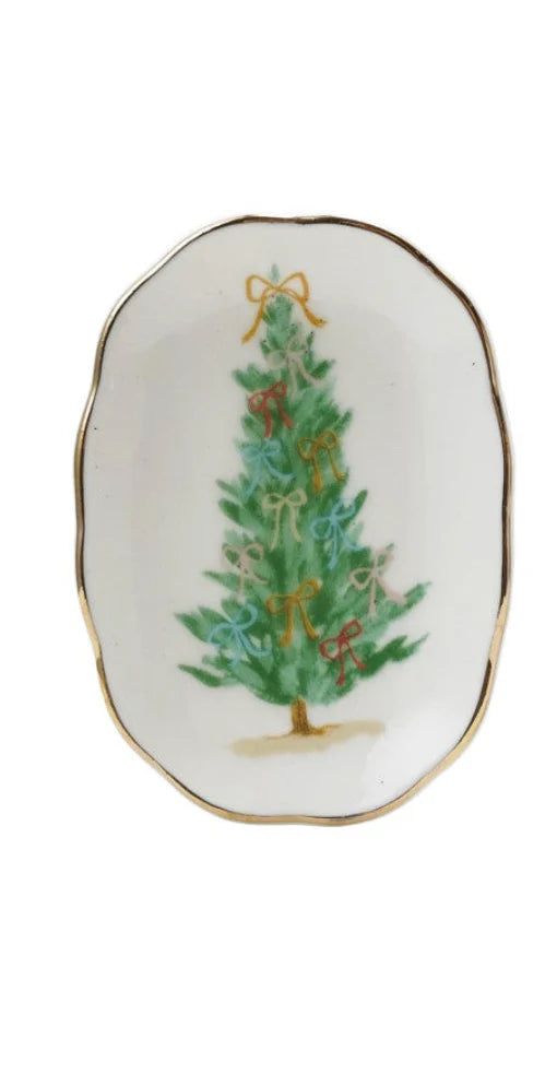 Holiday Stoneware Dishware with Gold Edge