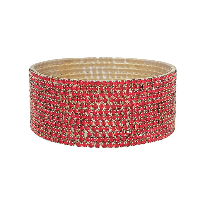 Thin Crystal and Gold Stretch Bracelets WHAT'S HOT