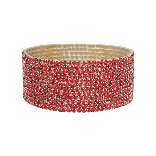 Thin Crystal and Gold Stretch Bracelets WHAT'S HOT