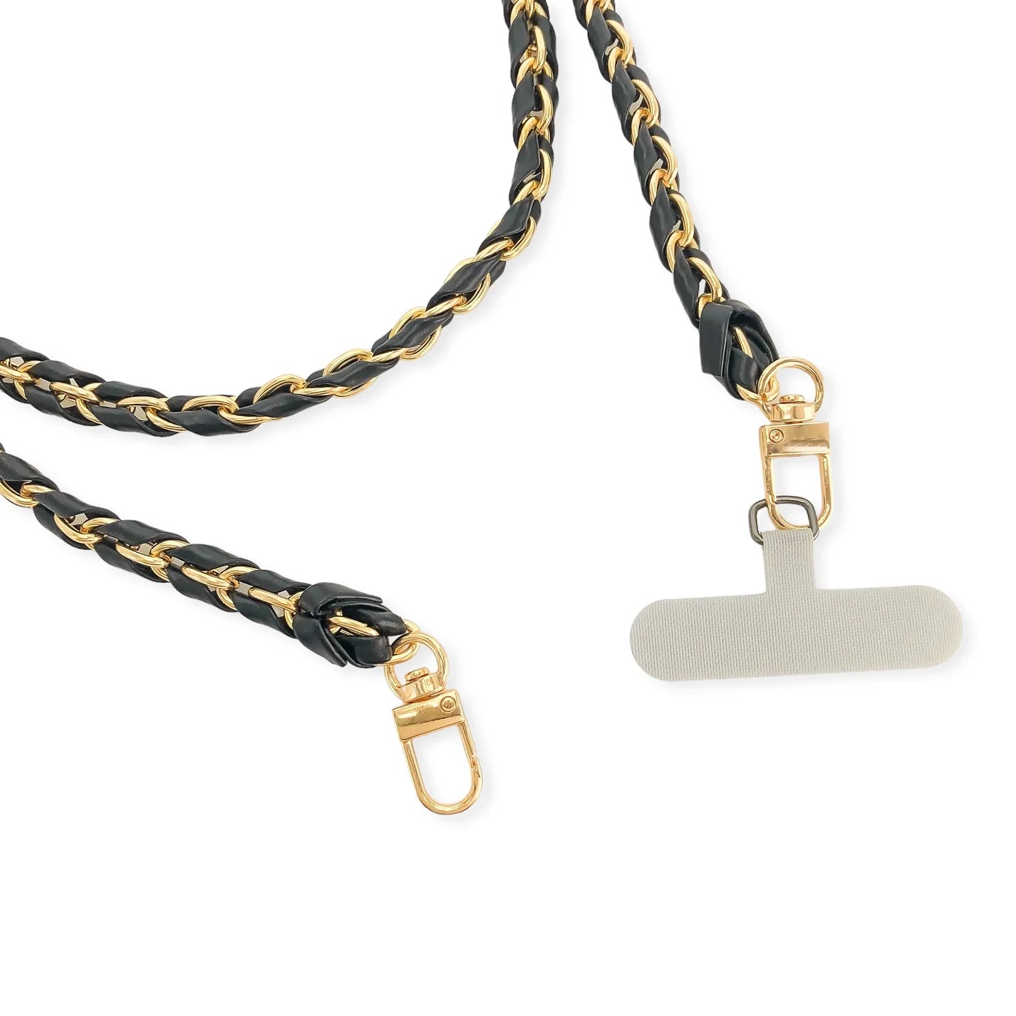 Vegan Leather Braided Link Phone Chain OMG Blings