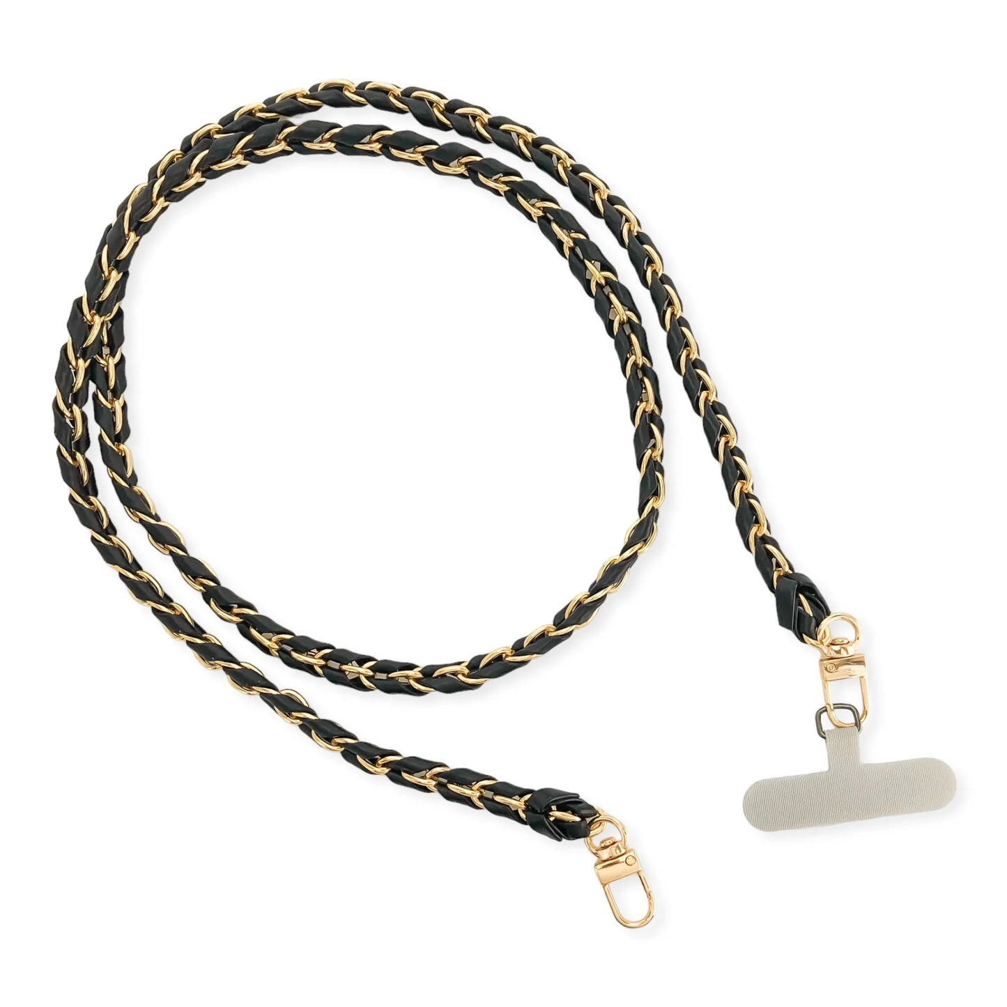 Vegan Leather Braided Link Phone Chain OMG Blings
