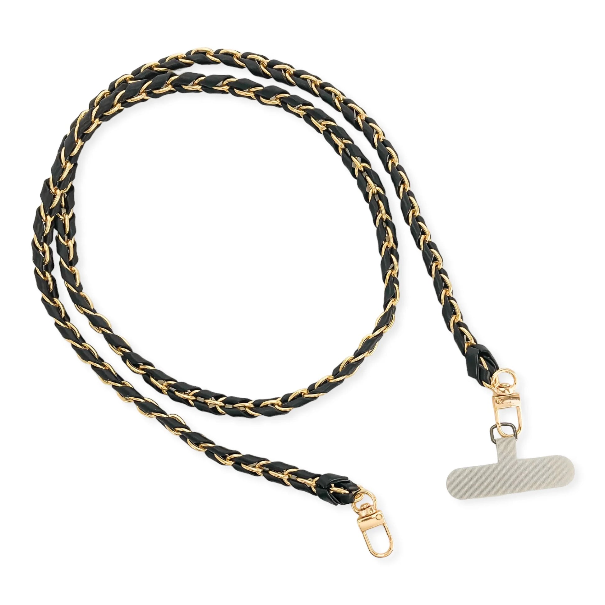 Vegan Leather Braided Link Phone Chain OMG Blings