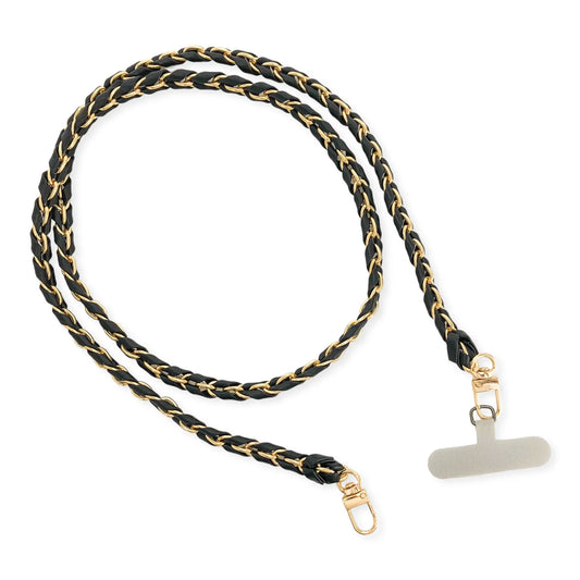 Vegan Leather Braided Link Phone Chain OMG Blings