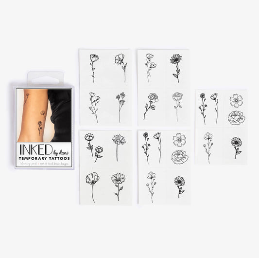 Blooming Temporary Tattoo Pack INKED by Dani