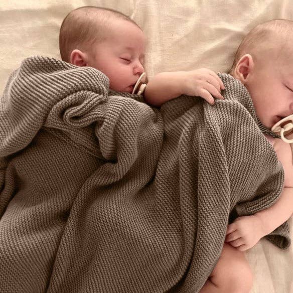 100% Organic Luxury Cotton Swaddle Receiving Baby Blanket Bleu La La
