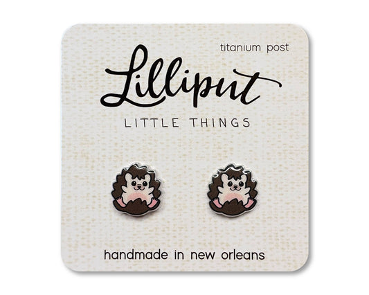 Hedgehog Earrings // Cute Animal Earrings