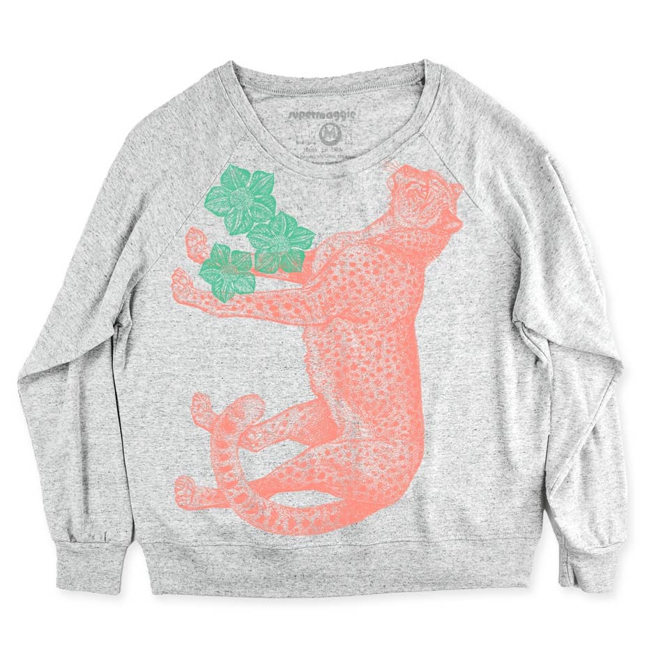 Cheetah Pia Tri Blend Pullover