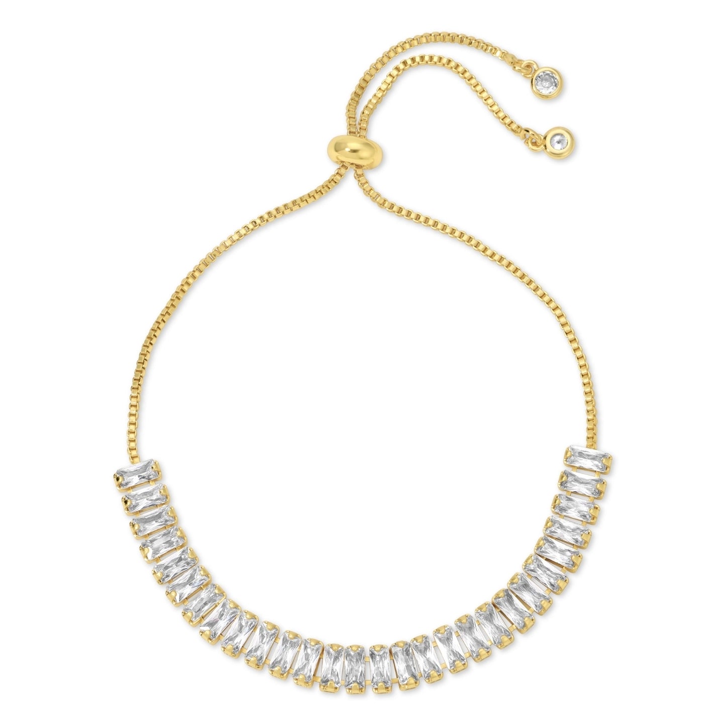 Baguette Cubic Zirconia Pulley Bracelet