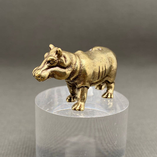 Brass Hippopotamus Crafts Decoration Desktop Ornaments