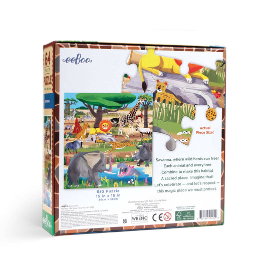 Savanna 64 Piece Puzzle eeBoo