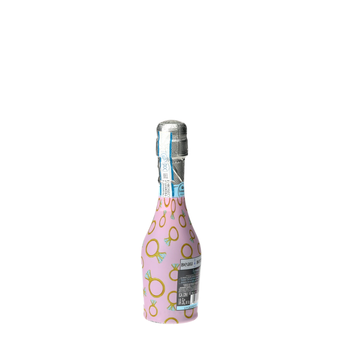 Beau Bottles Pink Engagement Ring - MINI Prosecco Collection - Set of 6 (Wraps Only)