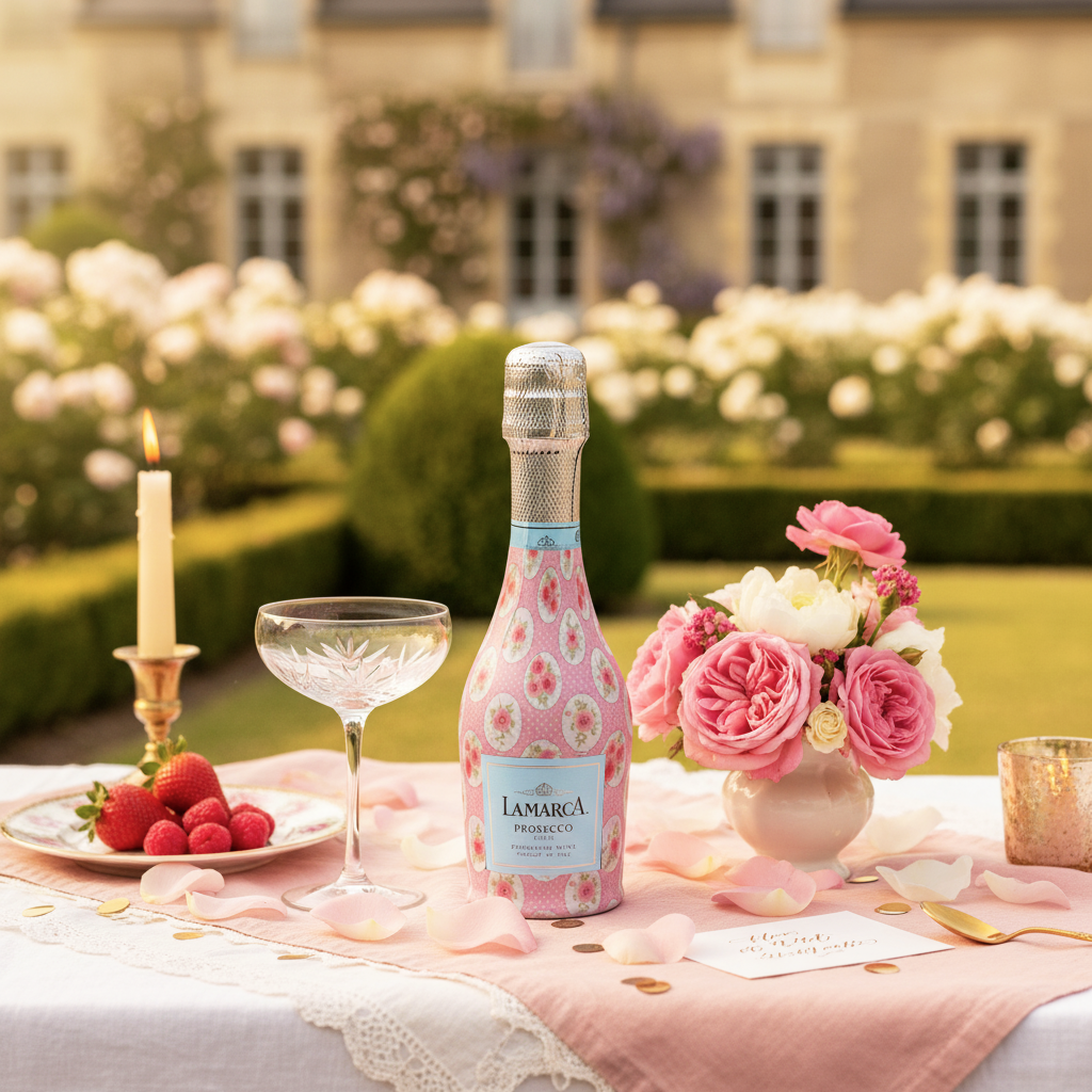 Beau Bottles Pink Chateau Dots- MINI Prosecco Collection - Set of 6 (Wraps Only)