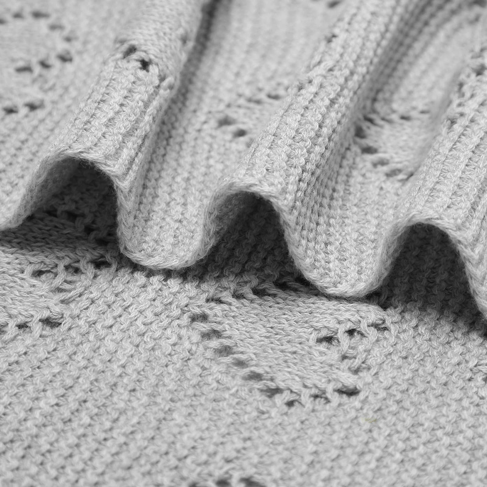 100% Luxury Cotton Receiving Swaddle Baby Blanket - Heart Bleu La La