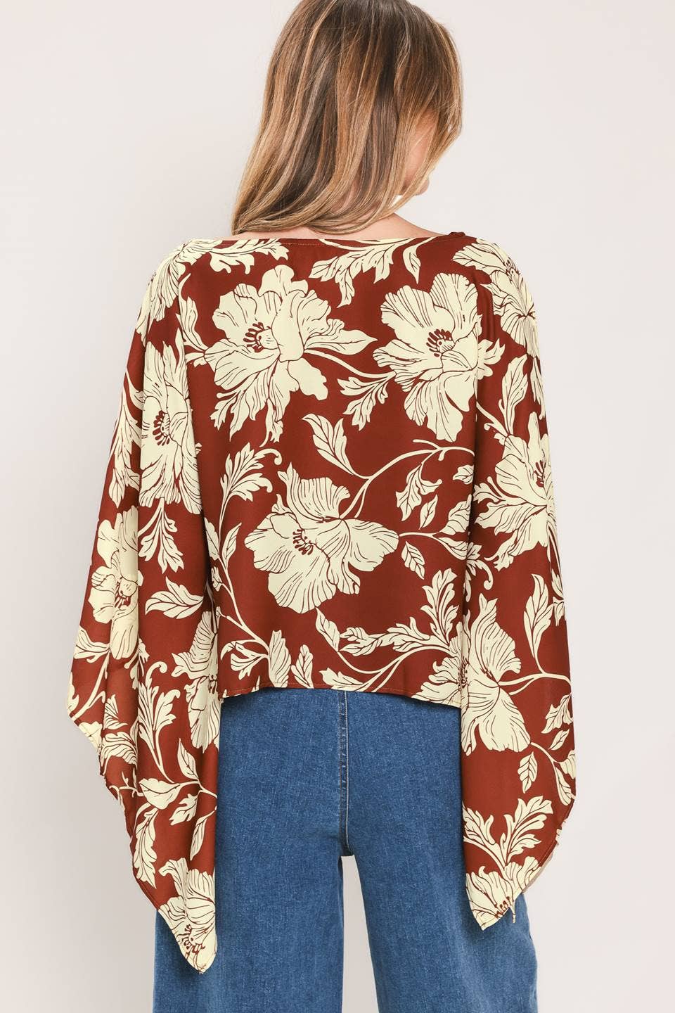 Printed woven top