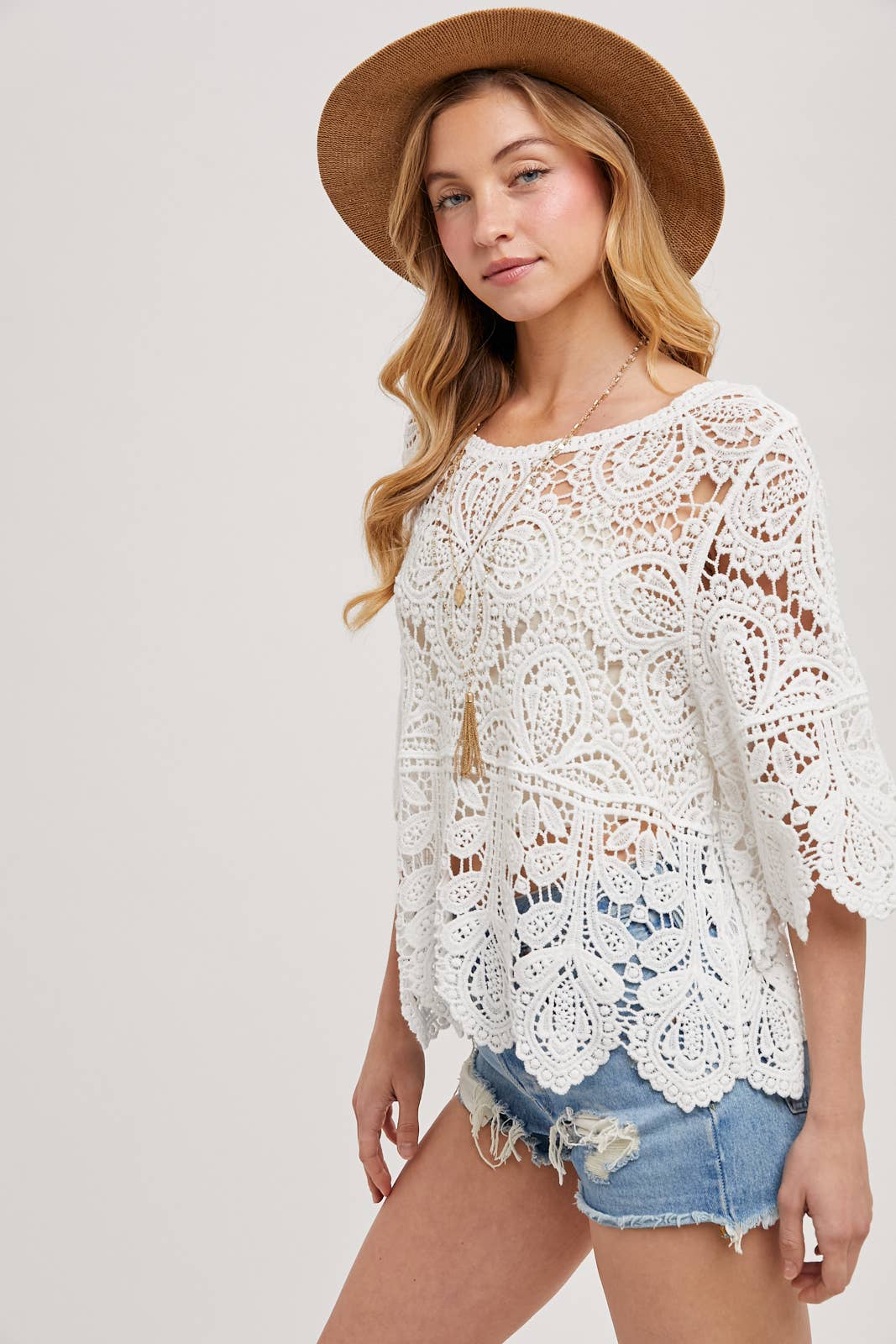 CROCHET LACE TOP