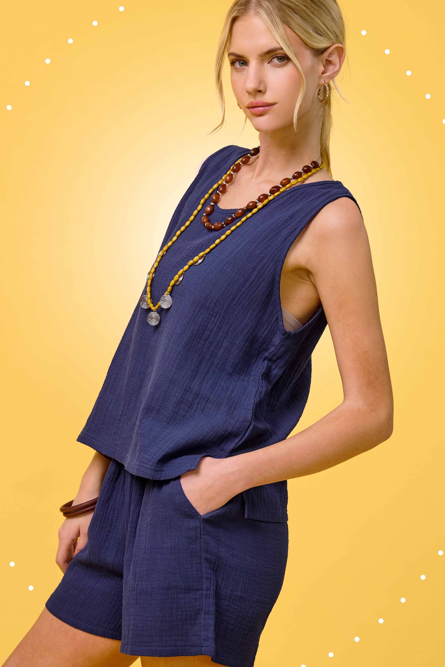 Comfy Lightweight Relaxed Fit Gauze Casual Set