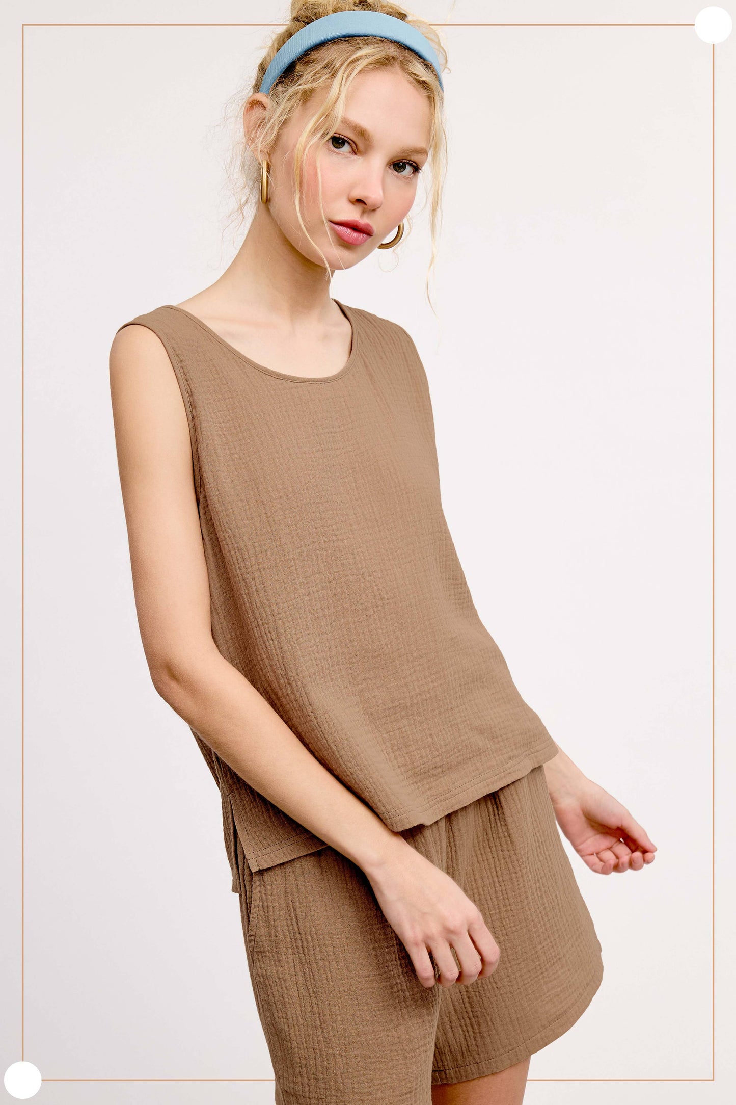 Comfy Lightweight Relaxed Fit Gauze Casual Set