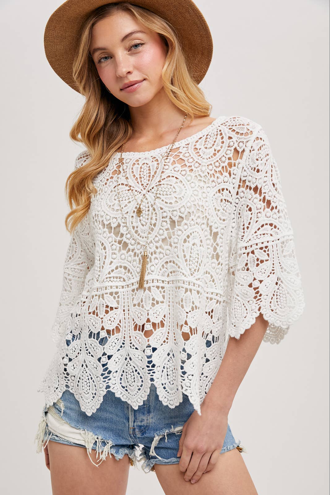 CROCHET LACE TOP