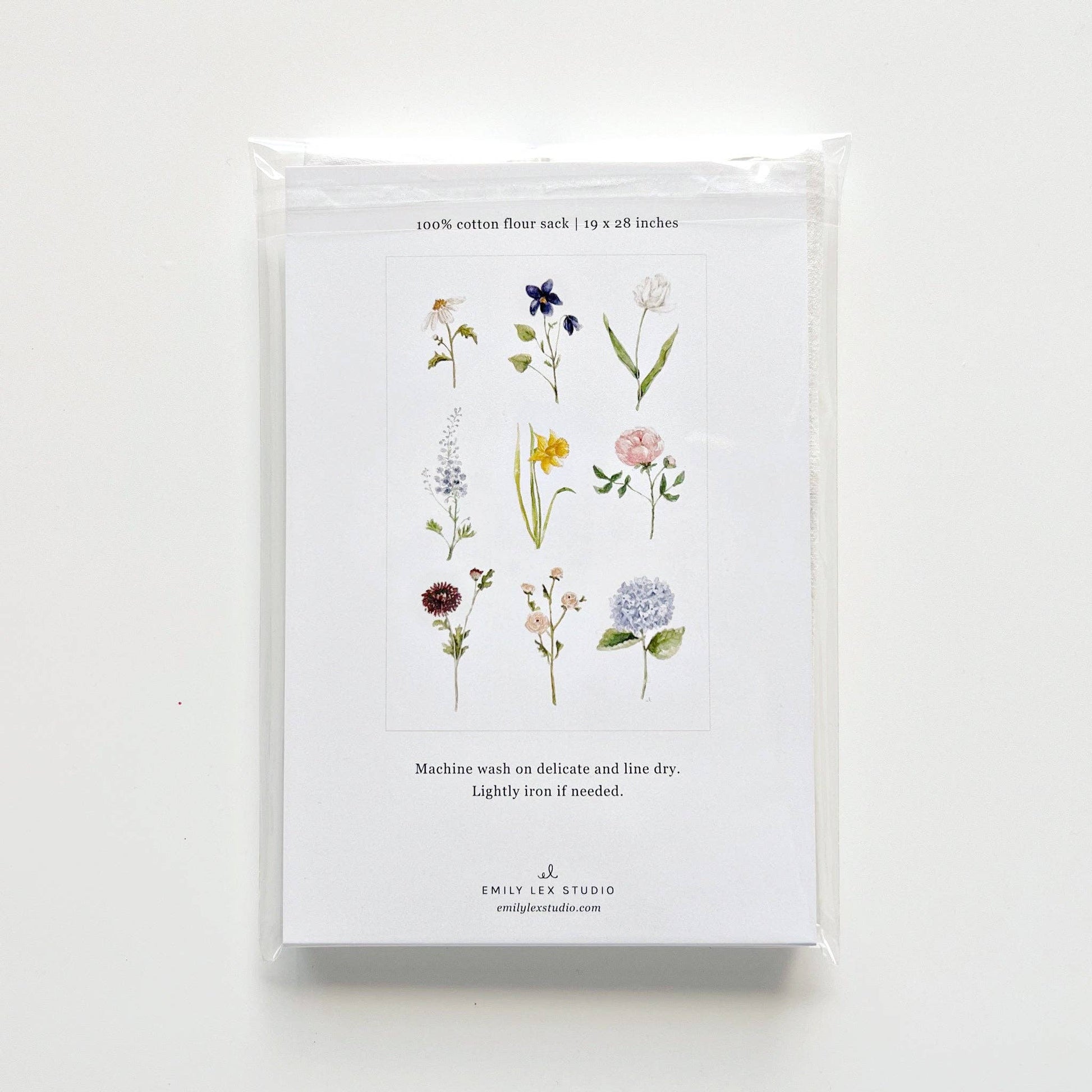 Garden flowers tea towel emily lex studio