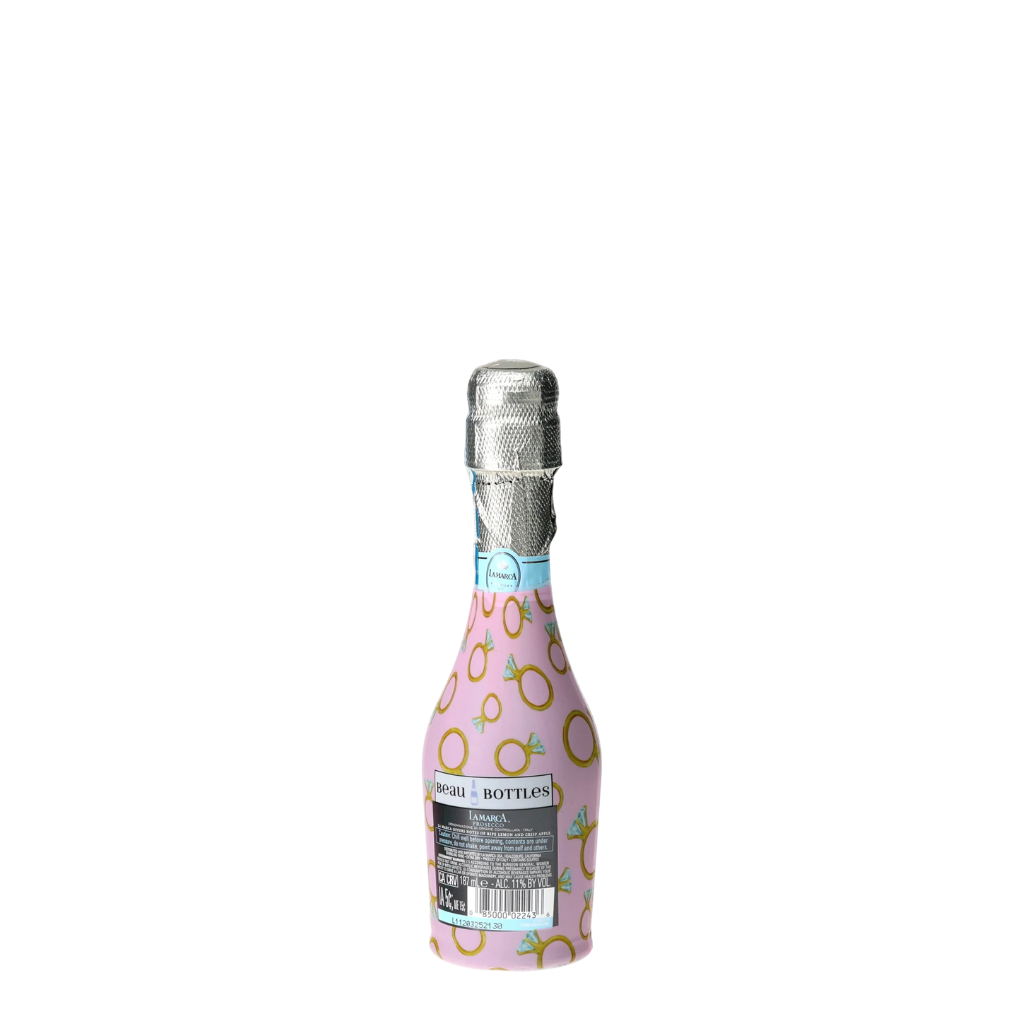 Beau Bottles Pink Engagement Ring - MINI Prosecco Collection - Set of 6 (Wraps Only)