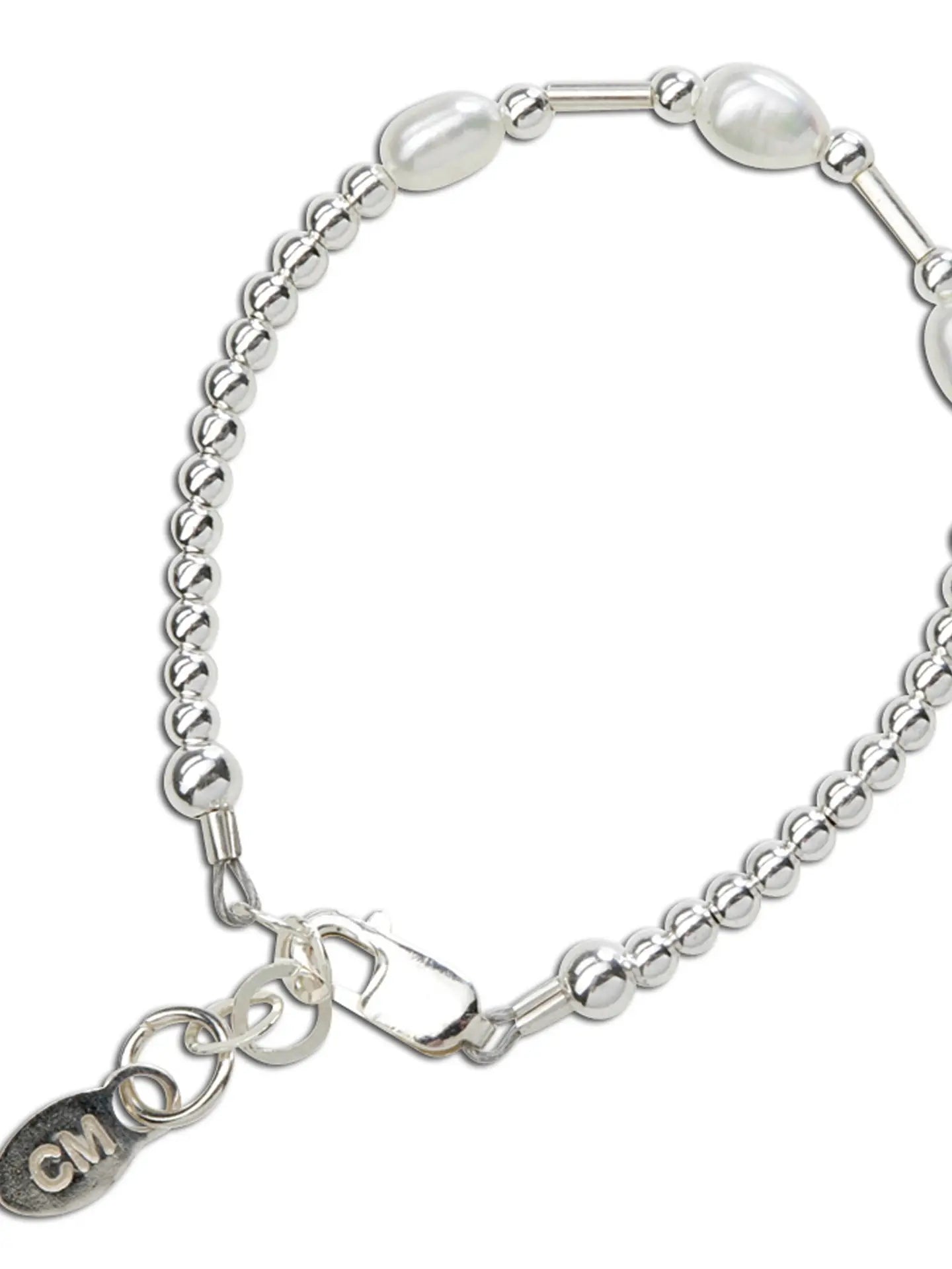 Aspen - Sterling Silver Pearl Baby Bracelet For Children or Kid Cherished Moments