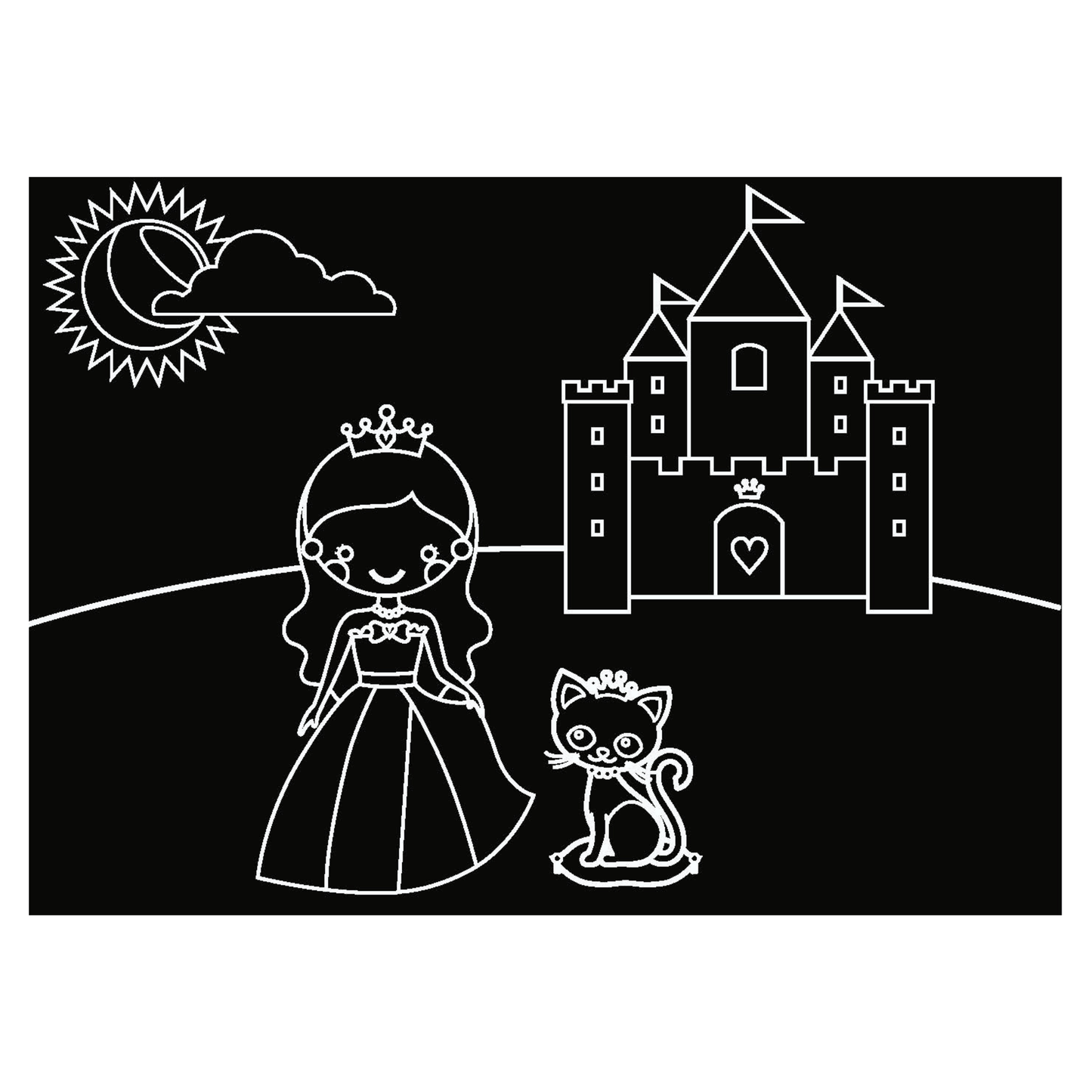 Chalkboard MiniMats Princess & Butterfly Coloring Kit Imagination Starters