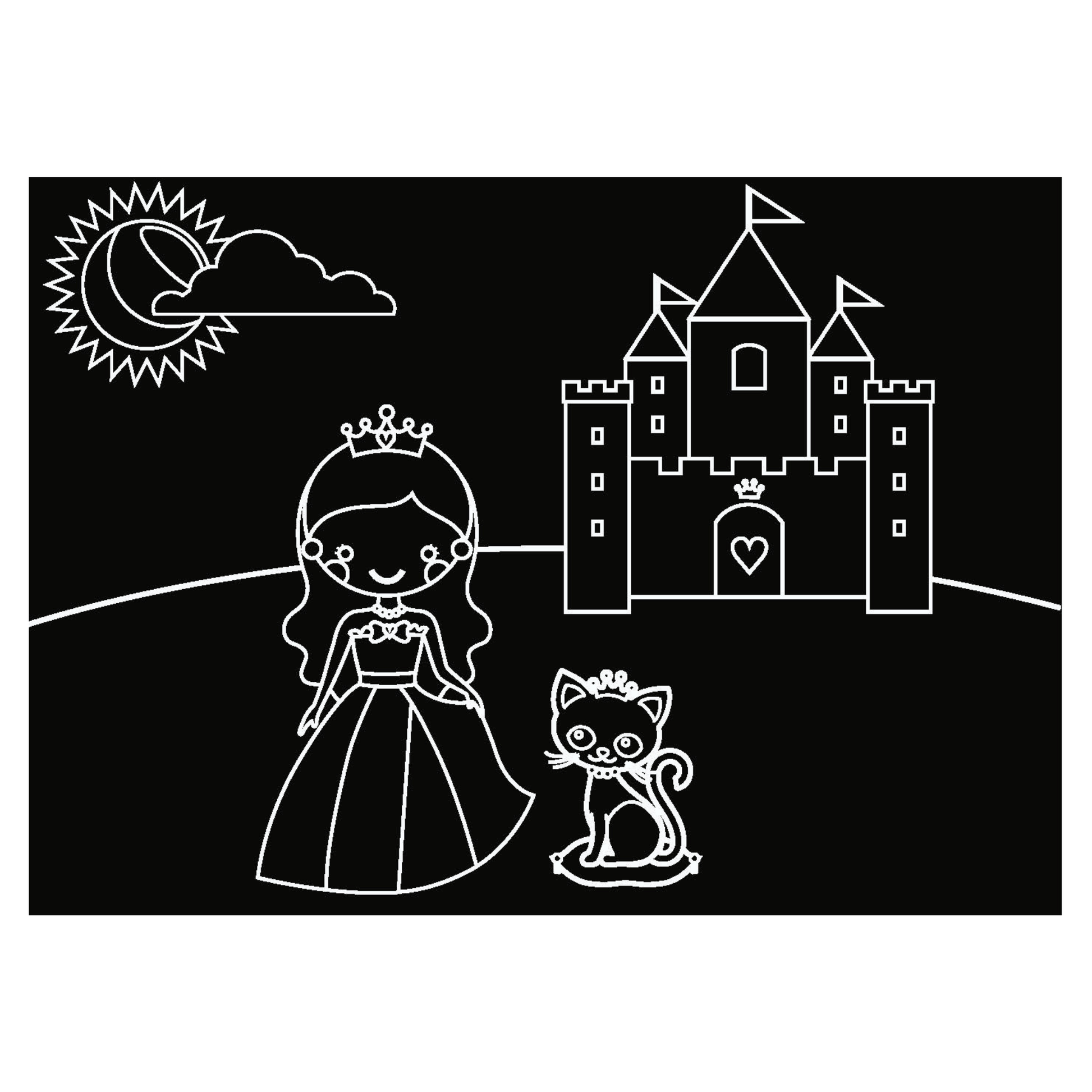 Chalkboard MiniMats Princess & Butterfly Coloring Kit Imagination Starters